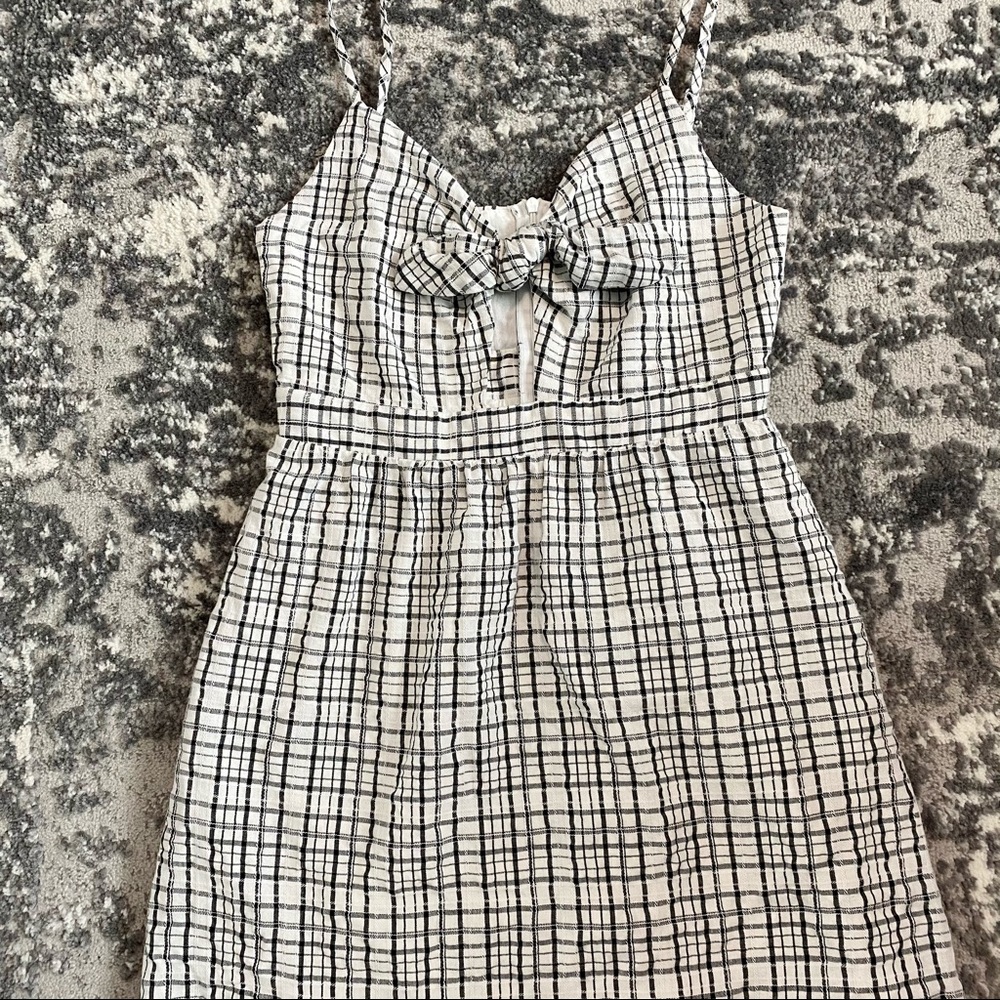 Black and White Plaid Dress